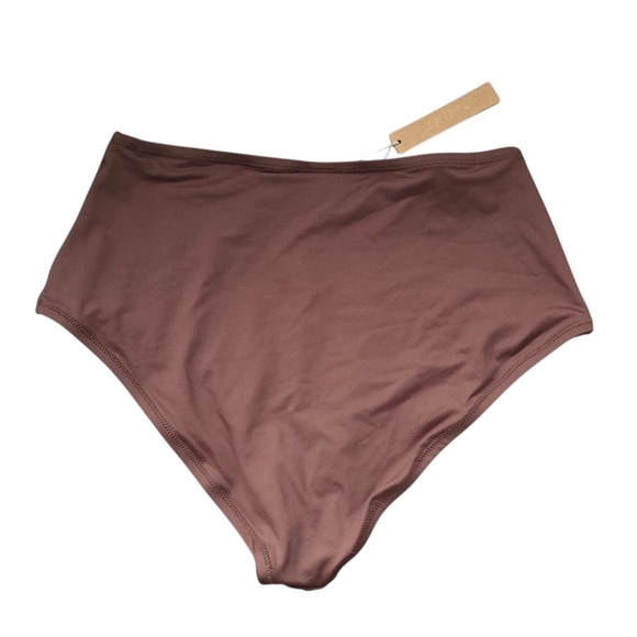 SKIMS RECYCLED SWIM FULL BRIEF BIKINI BOTTOM PANTY SWIMWEAR Cocoa Brown Small - Picture 4 of 6